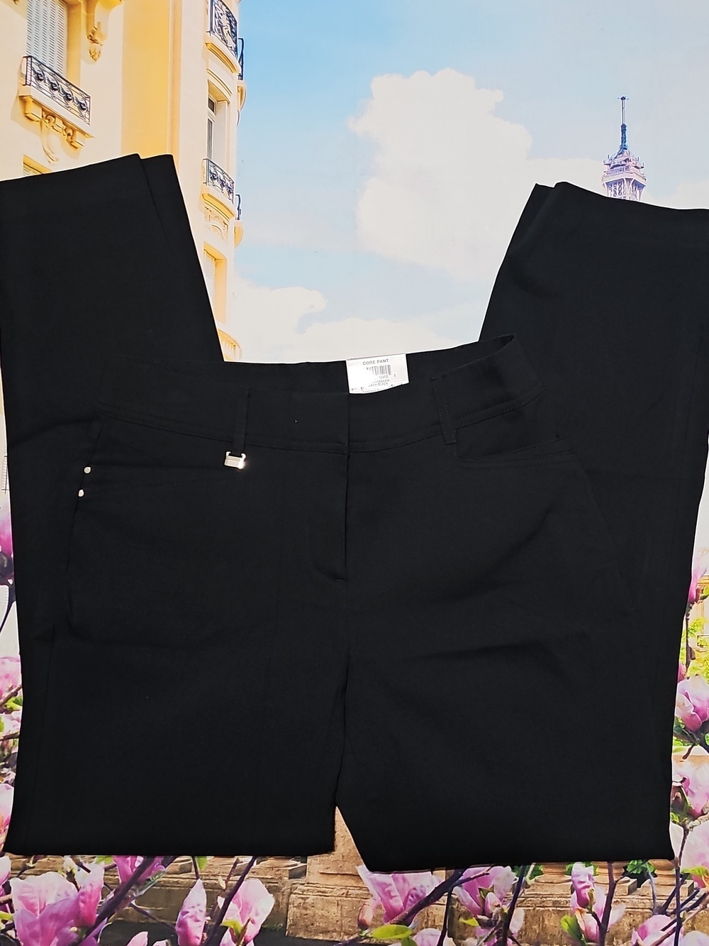 JM Collection Slim Leg Trousers Pants Size 6S Short New